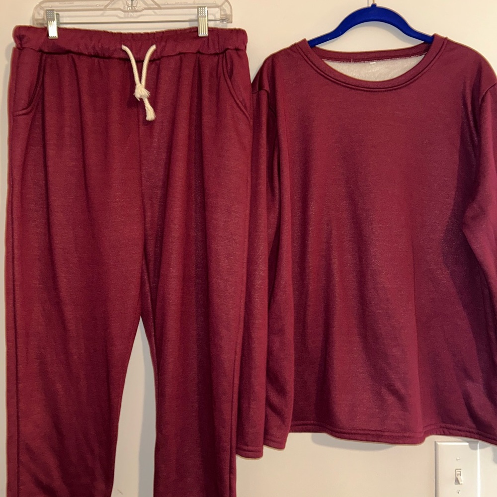 Elegant Maroon Women's Pajama Set